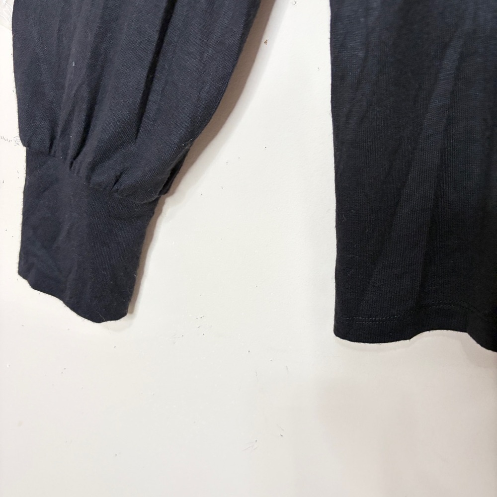 NWOT LOFT Black Balloon Sleeve Turtleneck, XL - Picture 4 of 10